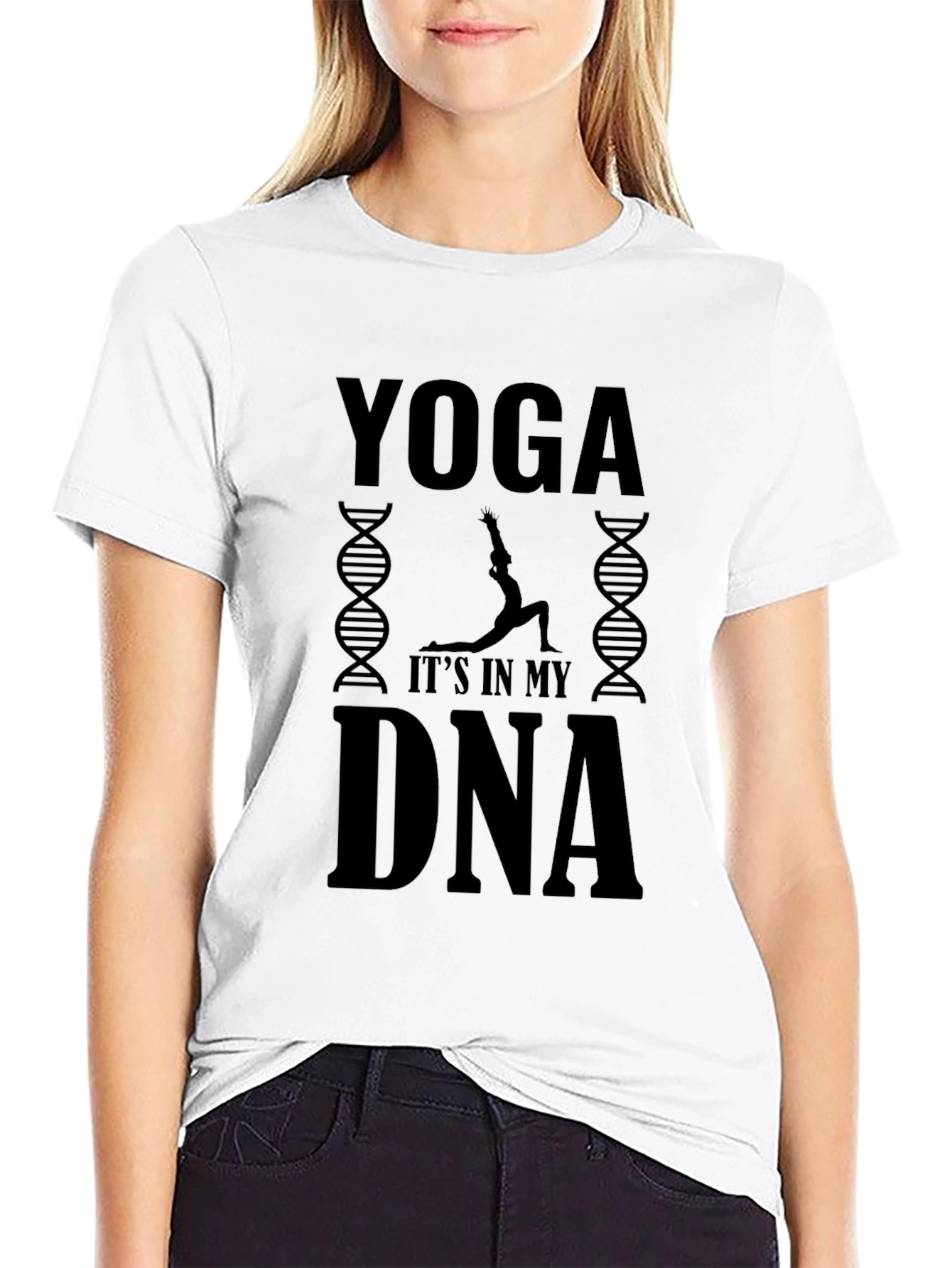 Yoga DNA Graphic Tee - Black