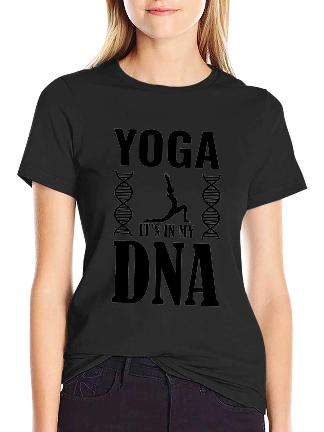 Yoga DNA Graphic Tee - Black