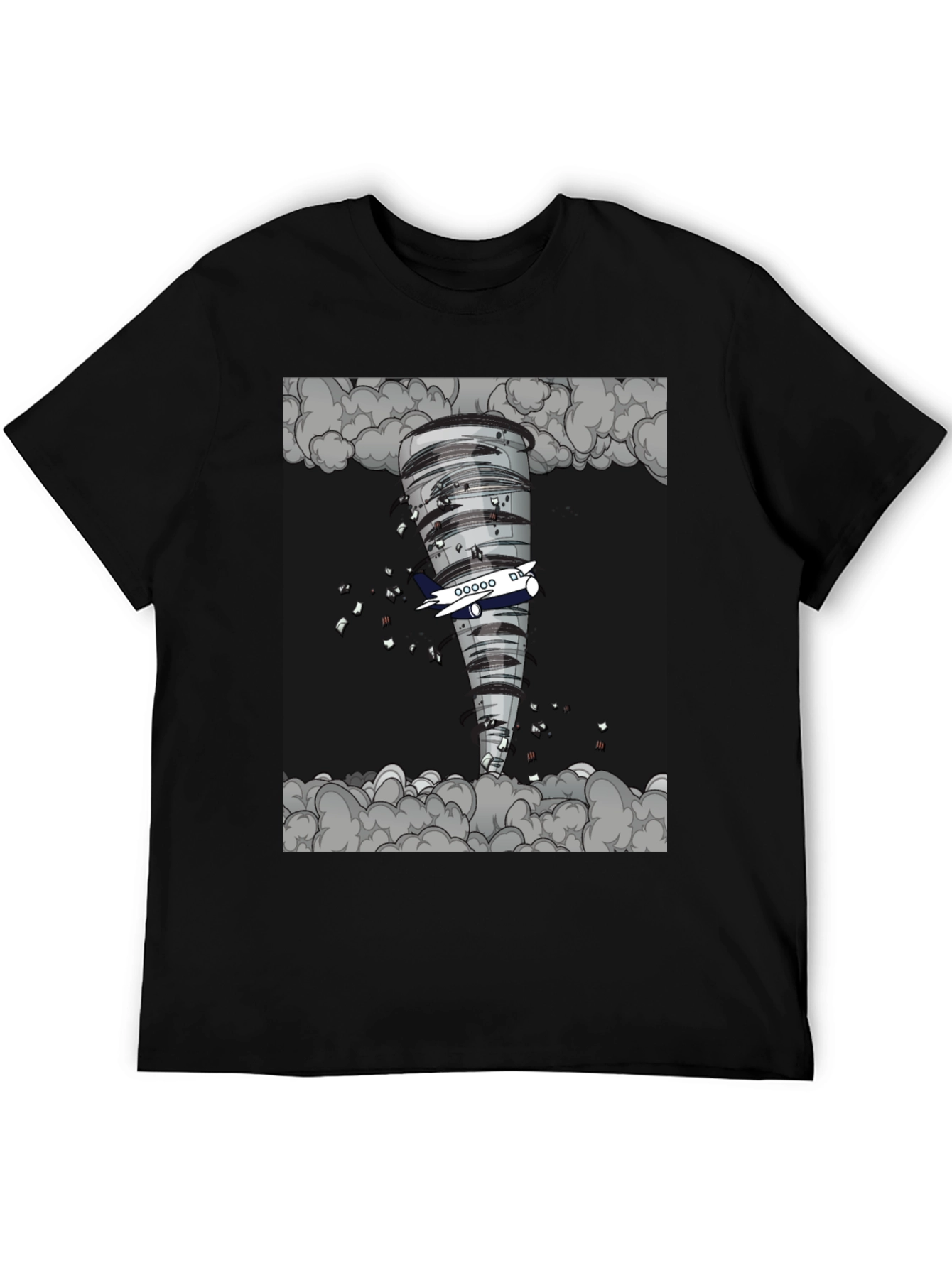 Tornado Plane Graphic Tee - Unique Design