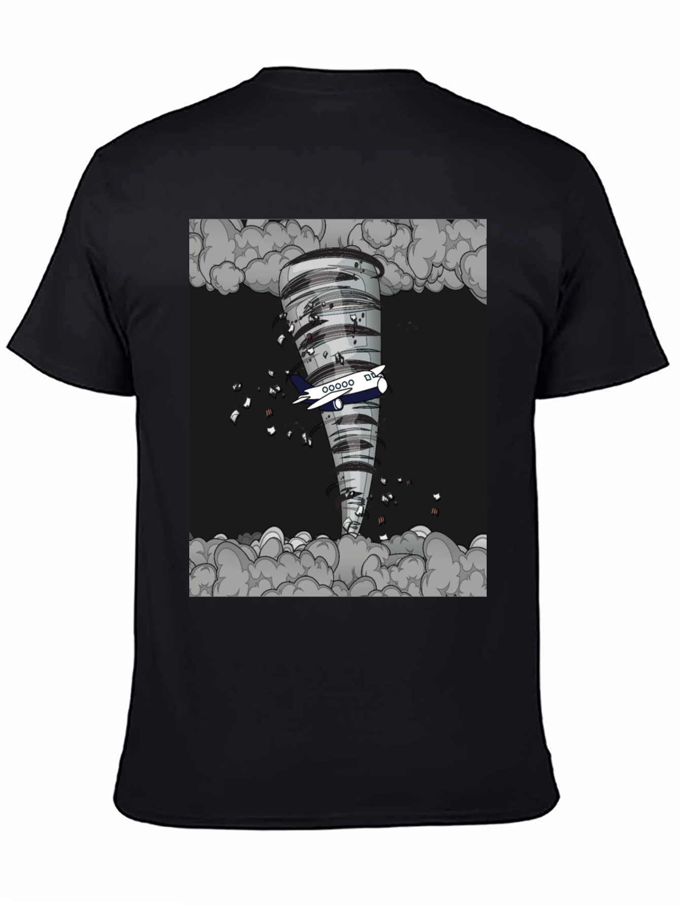 Tornado Plane Graphic Tee - Unique Design