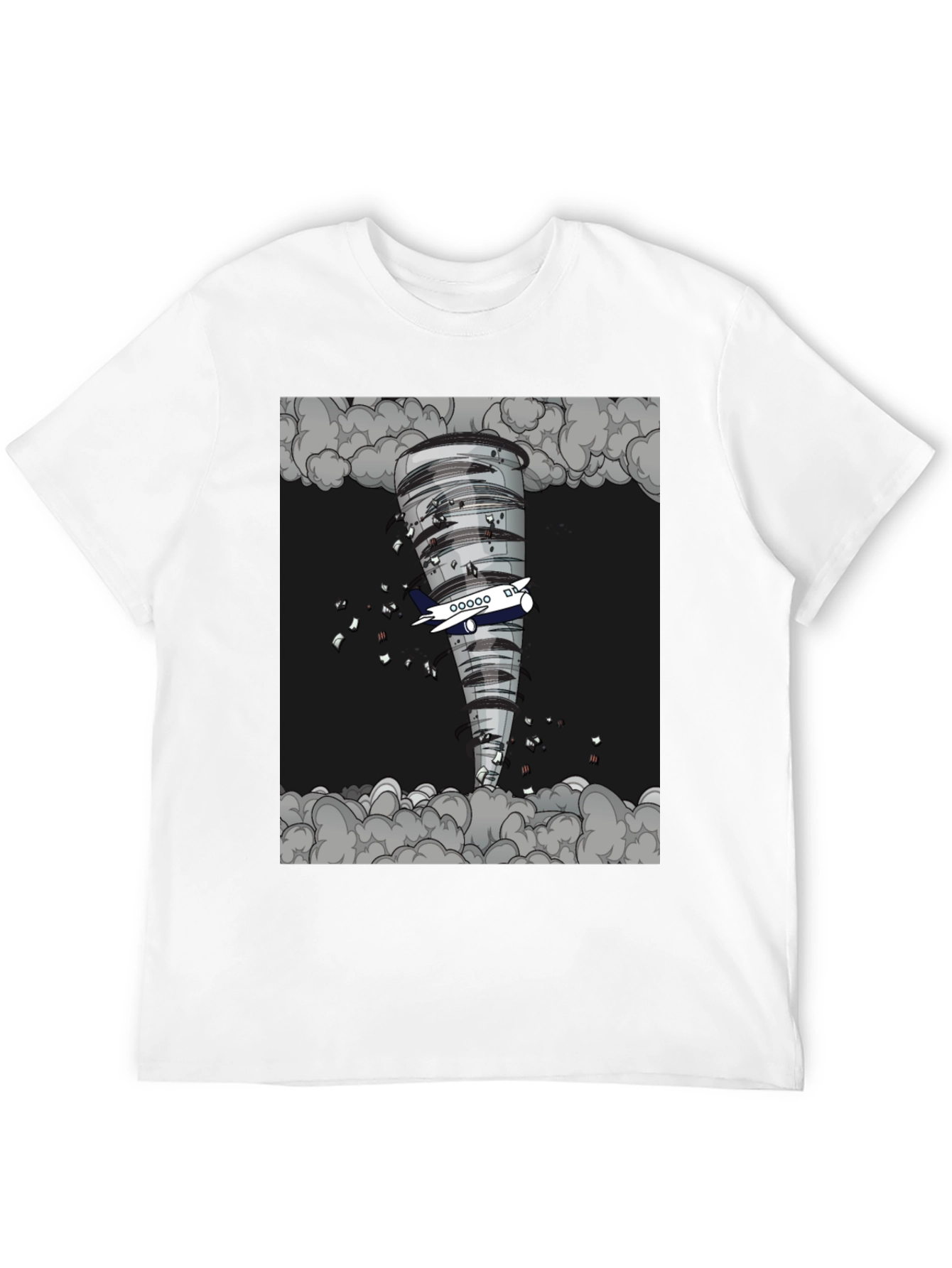 Tornado Plane Graphic Tee - Unique Design