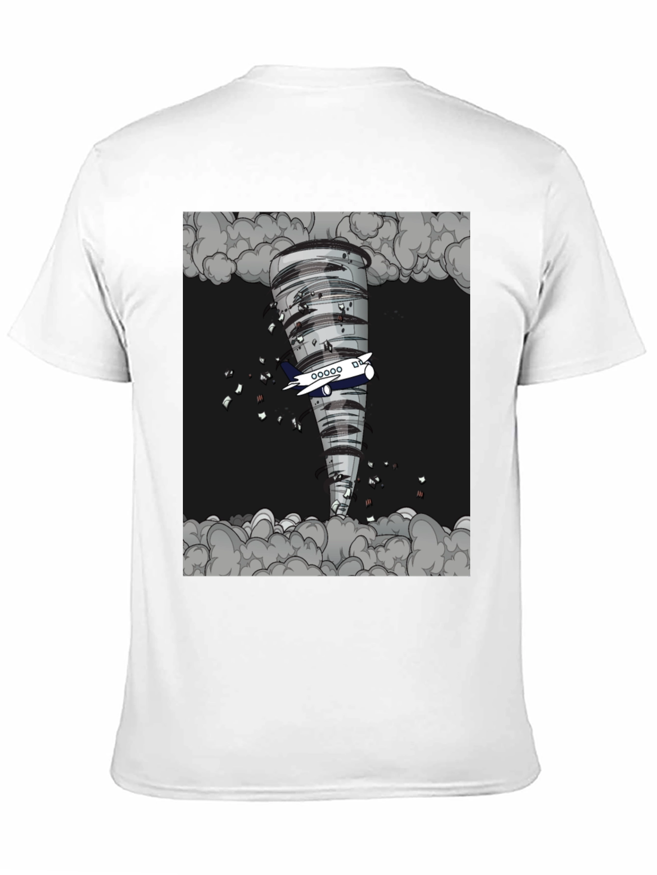 Tornado Plane Graphic Tee - Unique Design