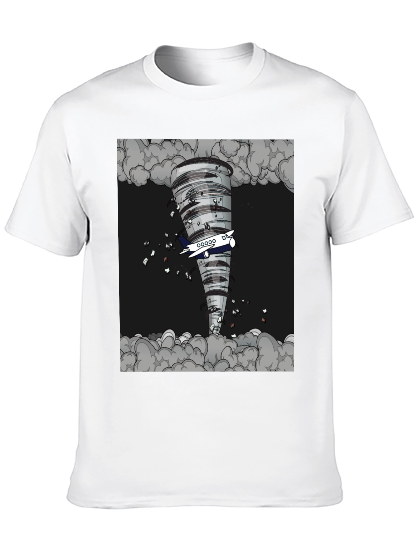 Tornado Plane Graphic Tee - Unique Design