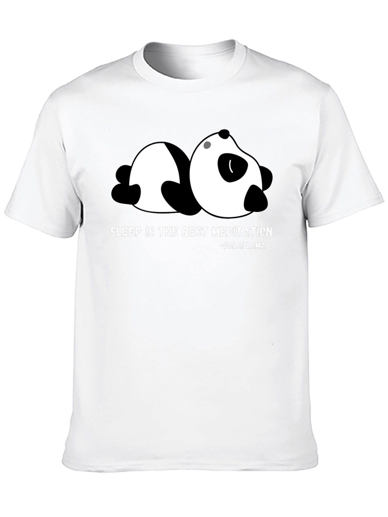 Sleepy Panda T-Shirt - Dalai Lama Quote