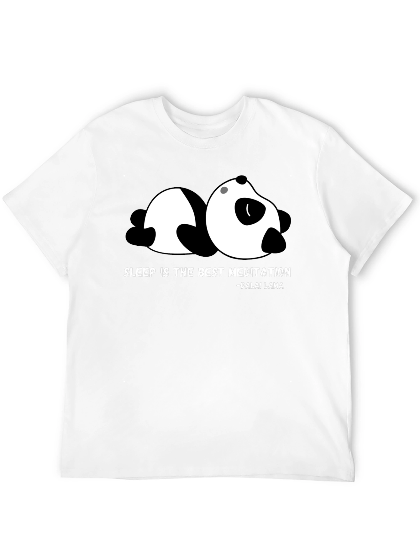 Sleepy Panda T-Shirt - Dalai Lama Quote