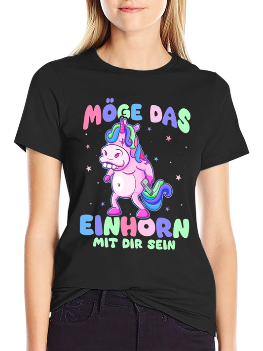 Funny Unicorn T-Shirt - Möge Das Einhorn