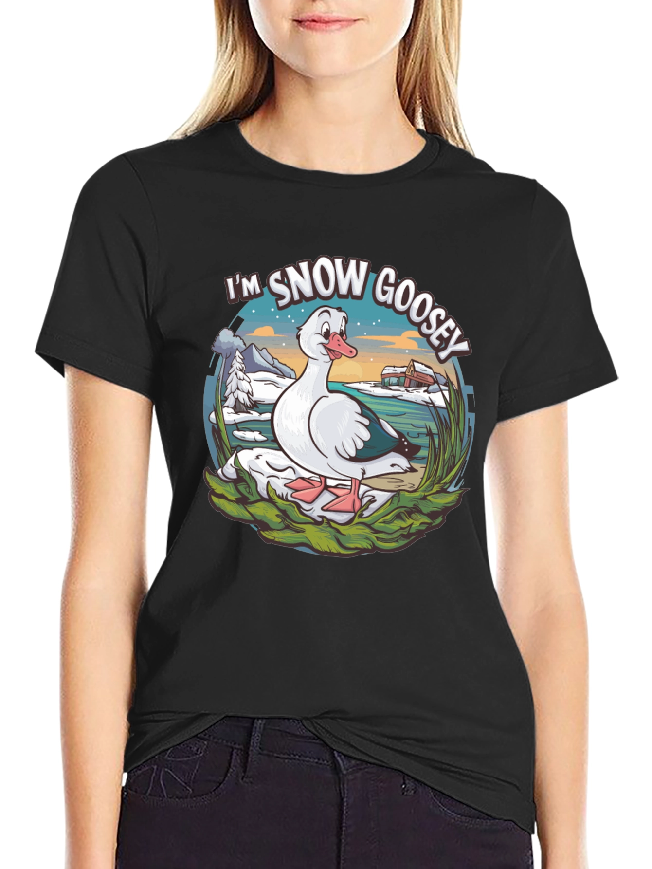 Im Snow Goosey Black T-Shirt