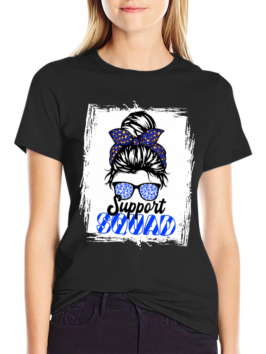 Support Squad Messy Bun Graphic Tee