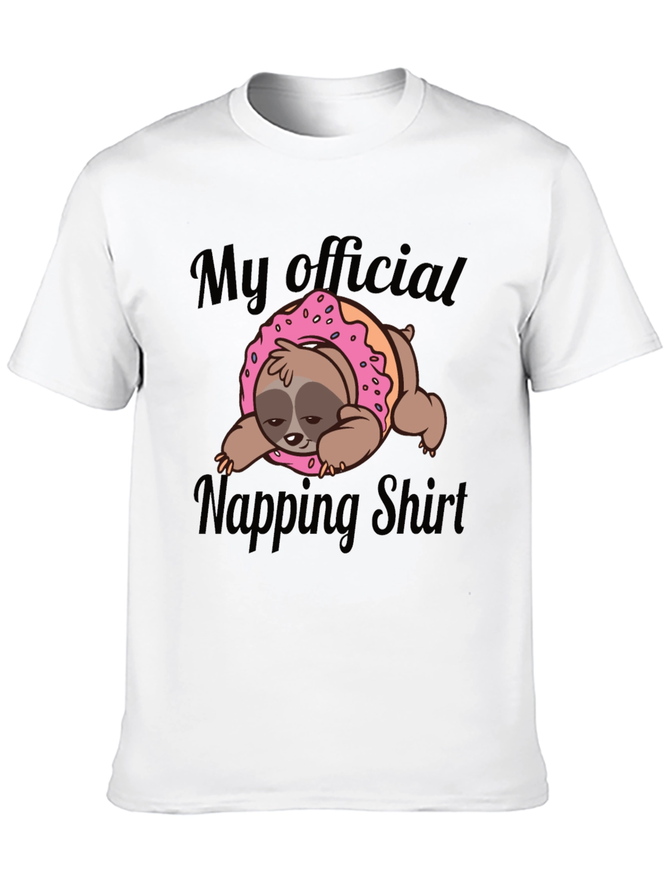 My Official Napping Shirt: Sloth Donut Tee