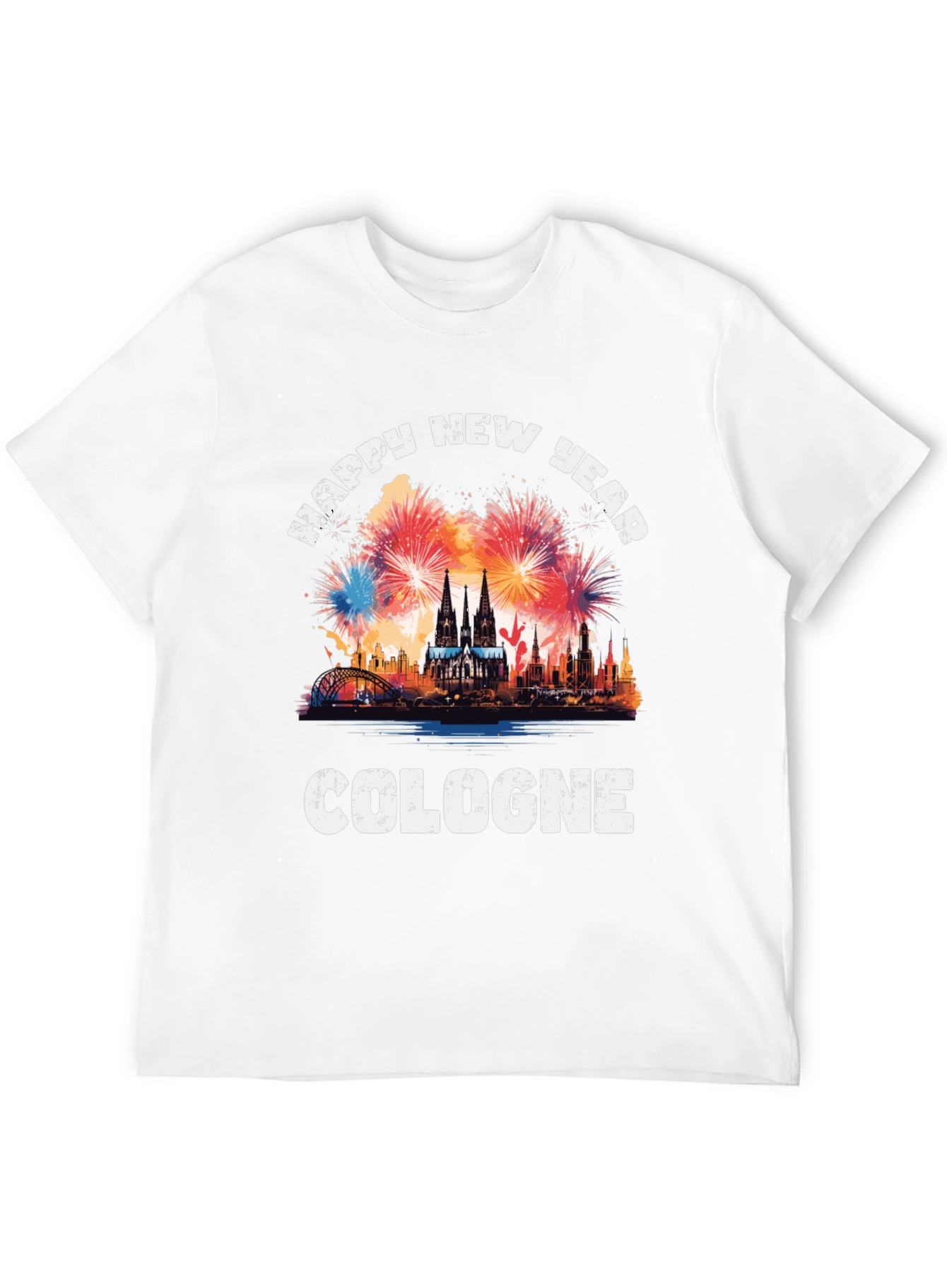 Happy New Year Cologne Black T-Shirt