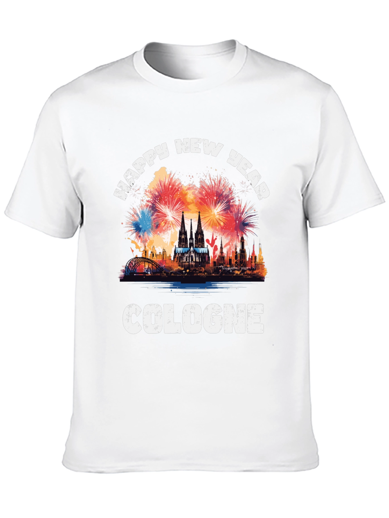 Happy New Year Cologne Black T-Shirt