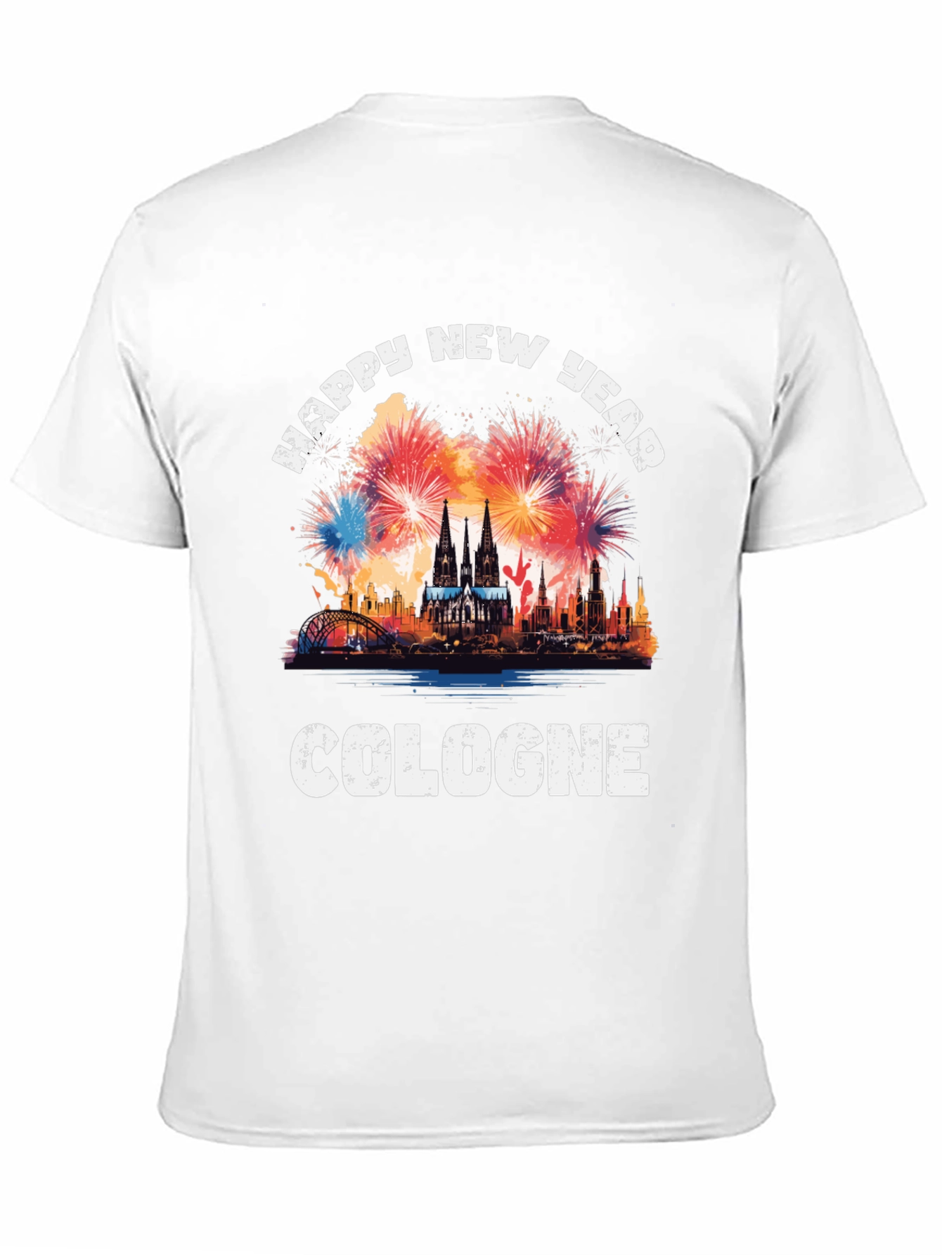 Happy New Year Cologne Black T-Shirt