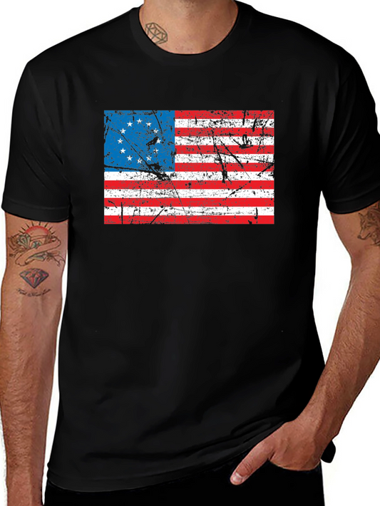 Betsy Ross Flag Graphic Tee - Black