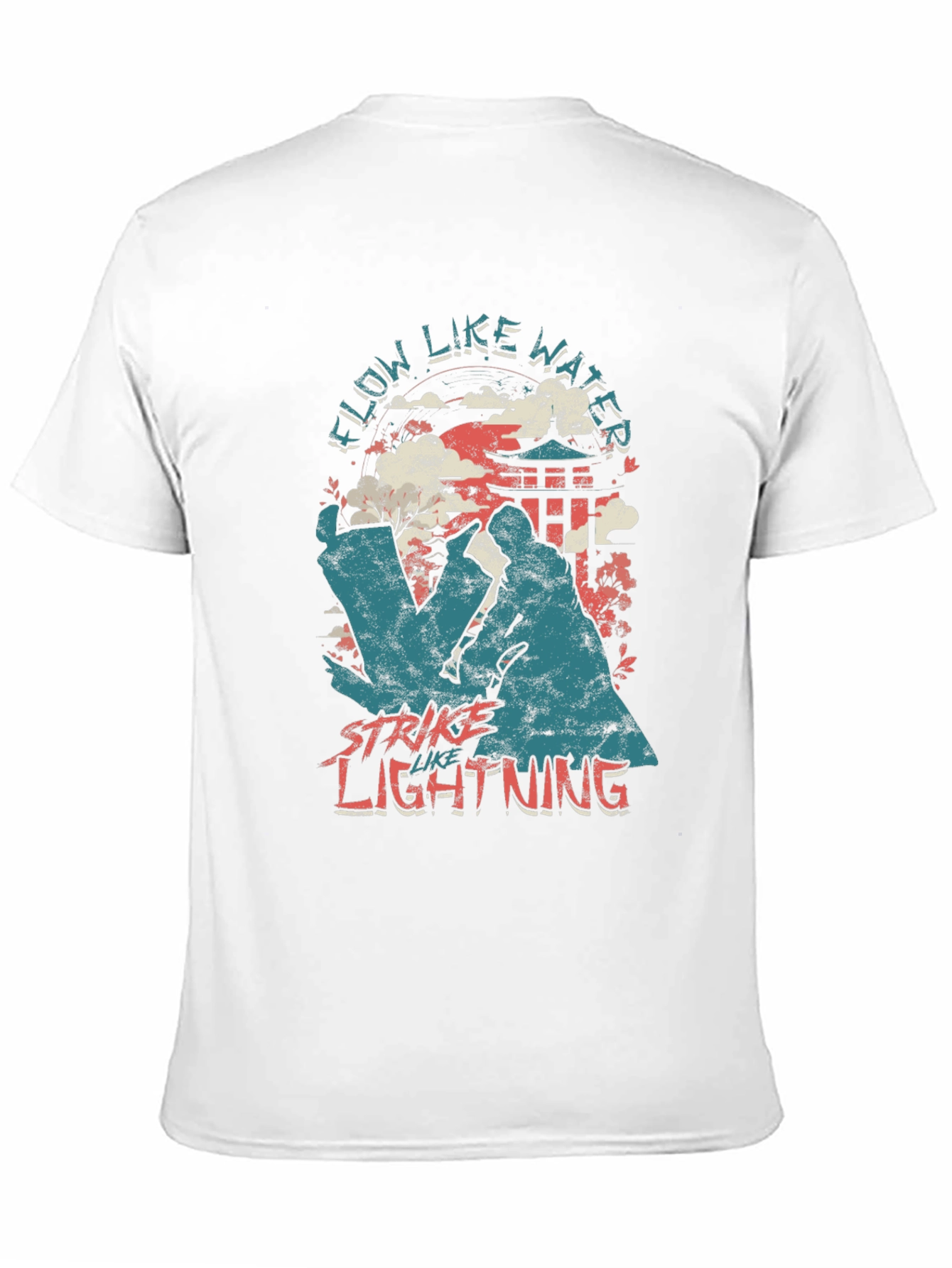Flow Like Water Strike Like Lightning Black T-Shirt