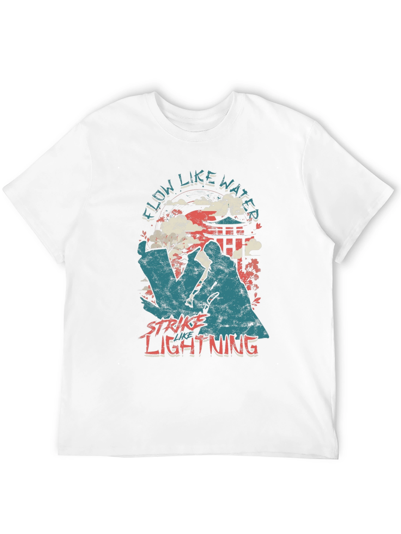 Flow Like Water Strike Like Lightning Black T-Shirt