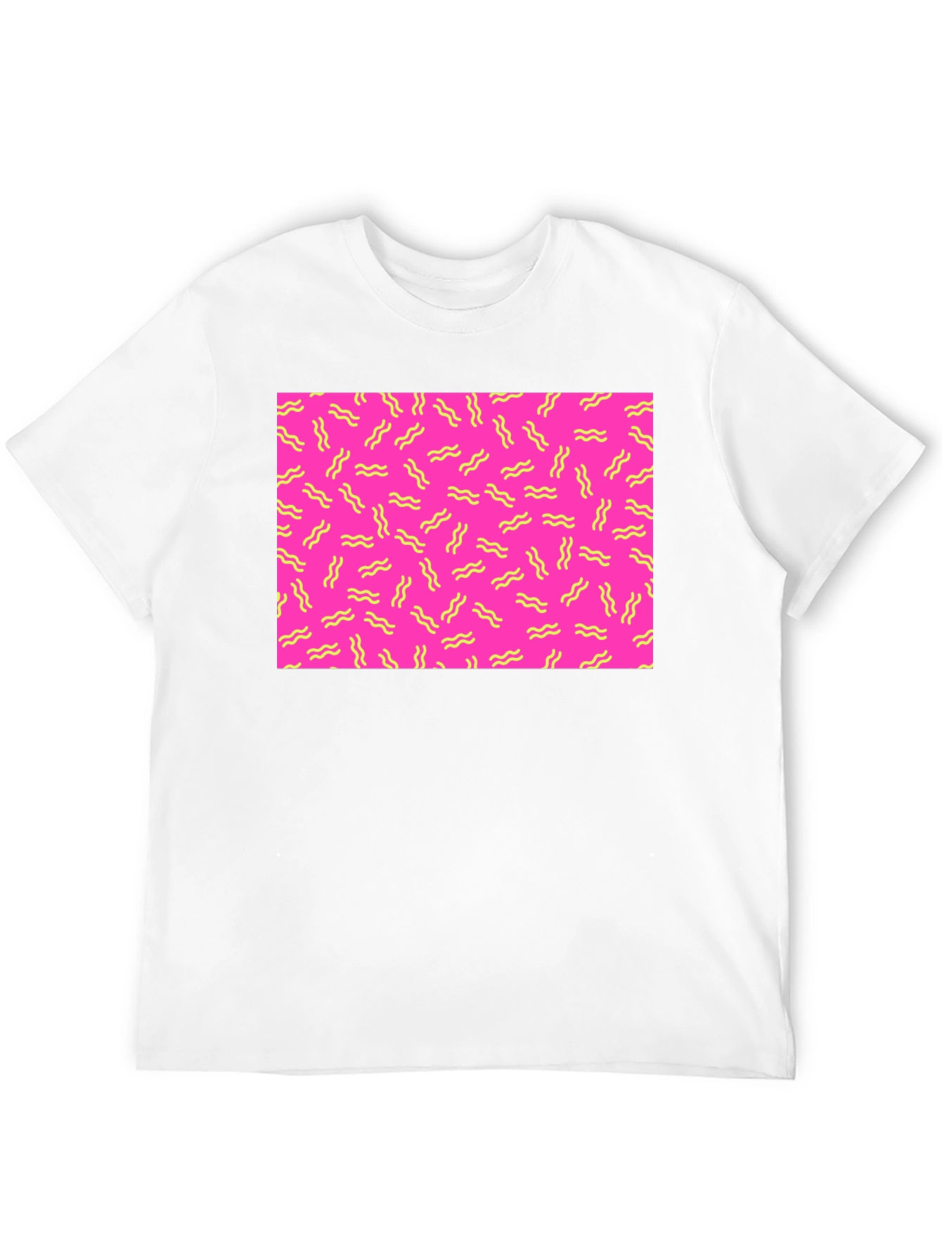 Retro Wave Pattern T-Shirt - Black