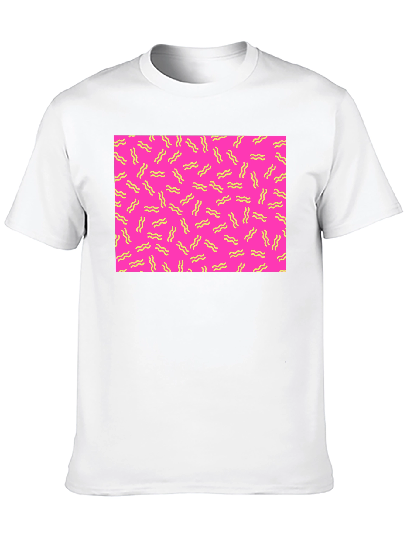 Retro Wave Pattern T-Shirt - Black