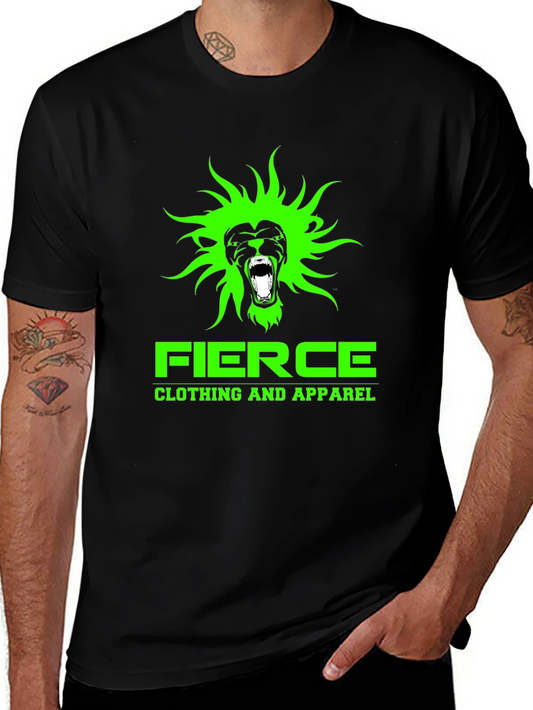 Fierce Lion Graphic T-Shirt - Bold Design
