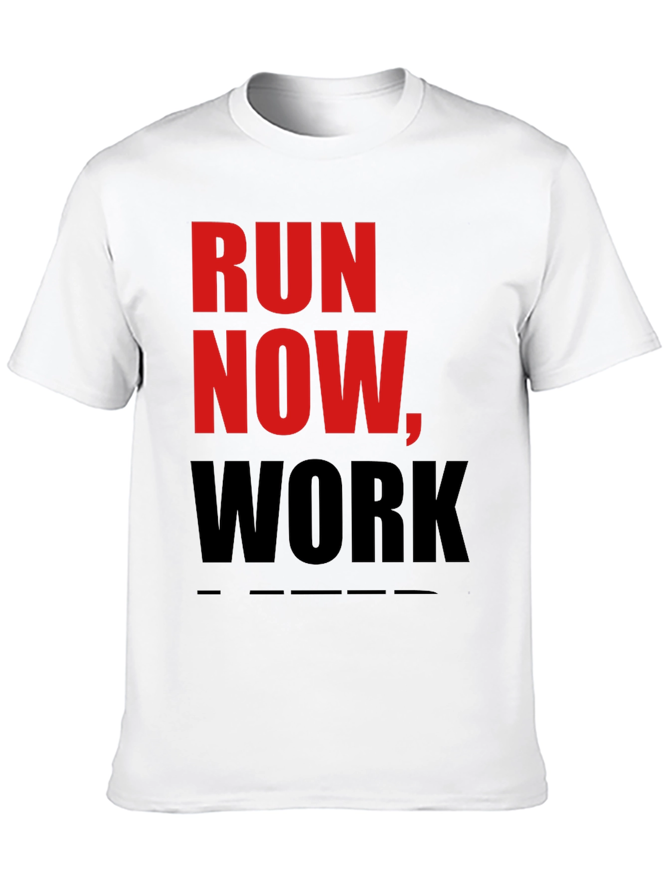 Run Now Work Later Graphic Tee - Black