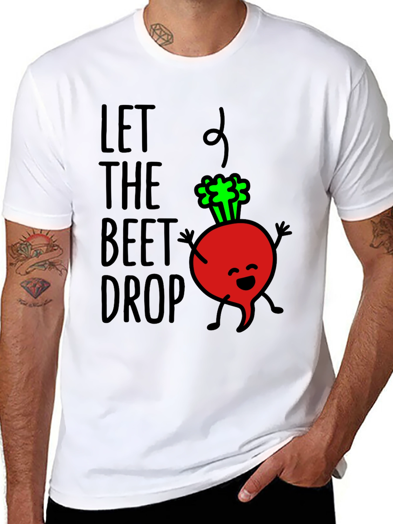 Let The Beet Drop Funny Graphic Tee