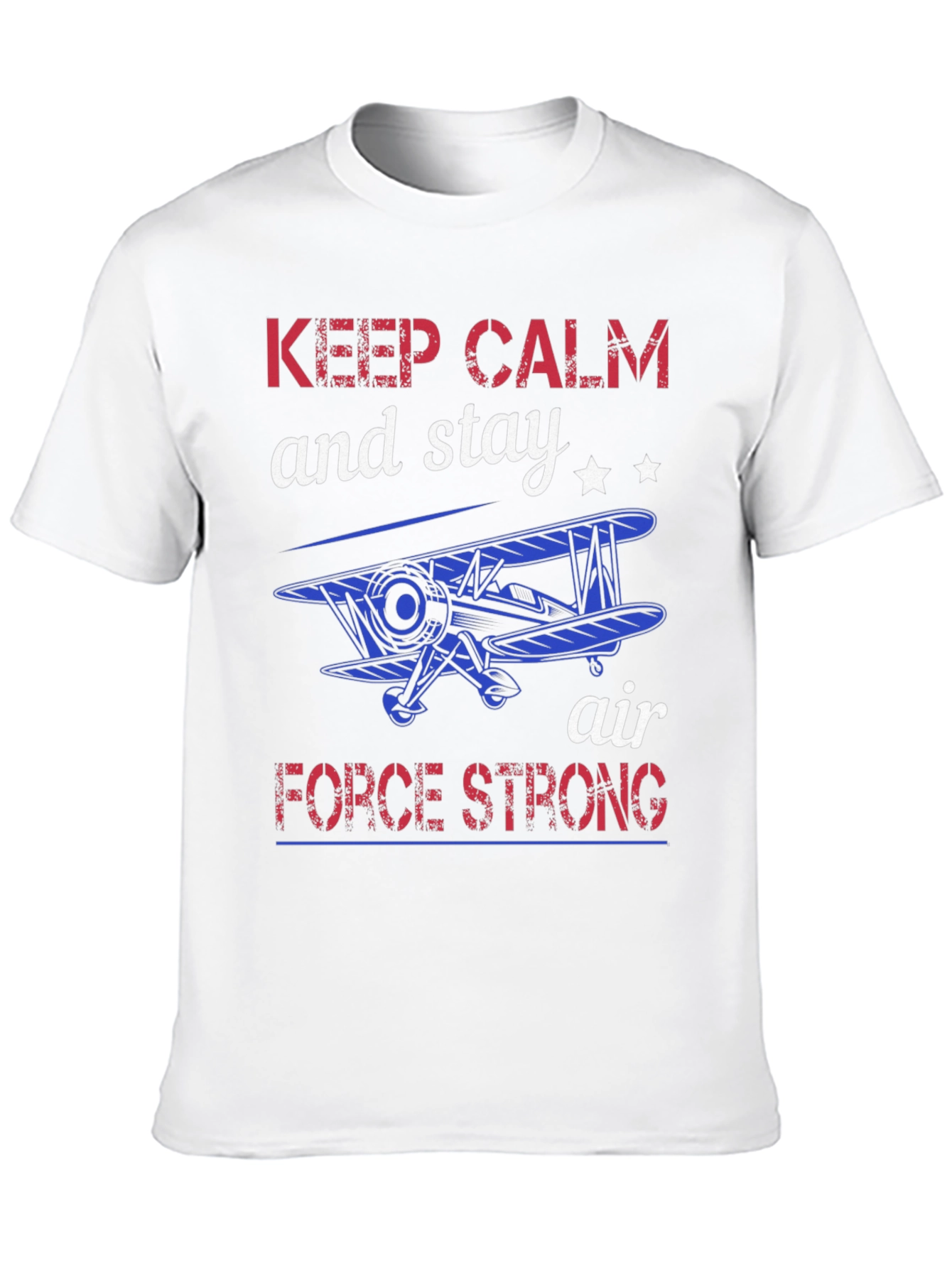 Keep Calm Air Force Strong Graphic T-Shirt