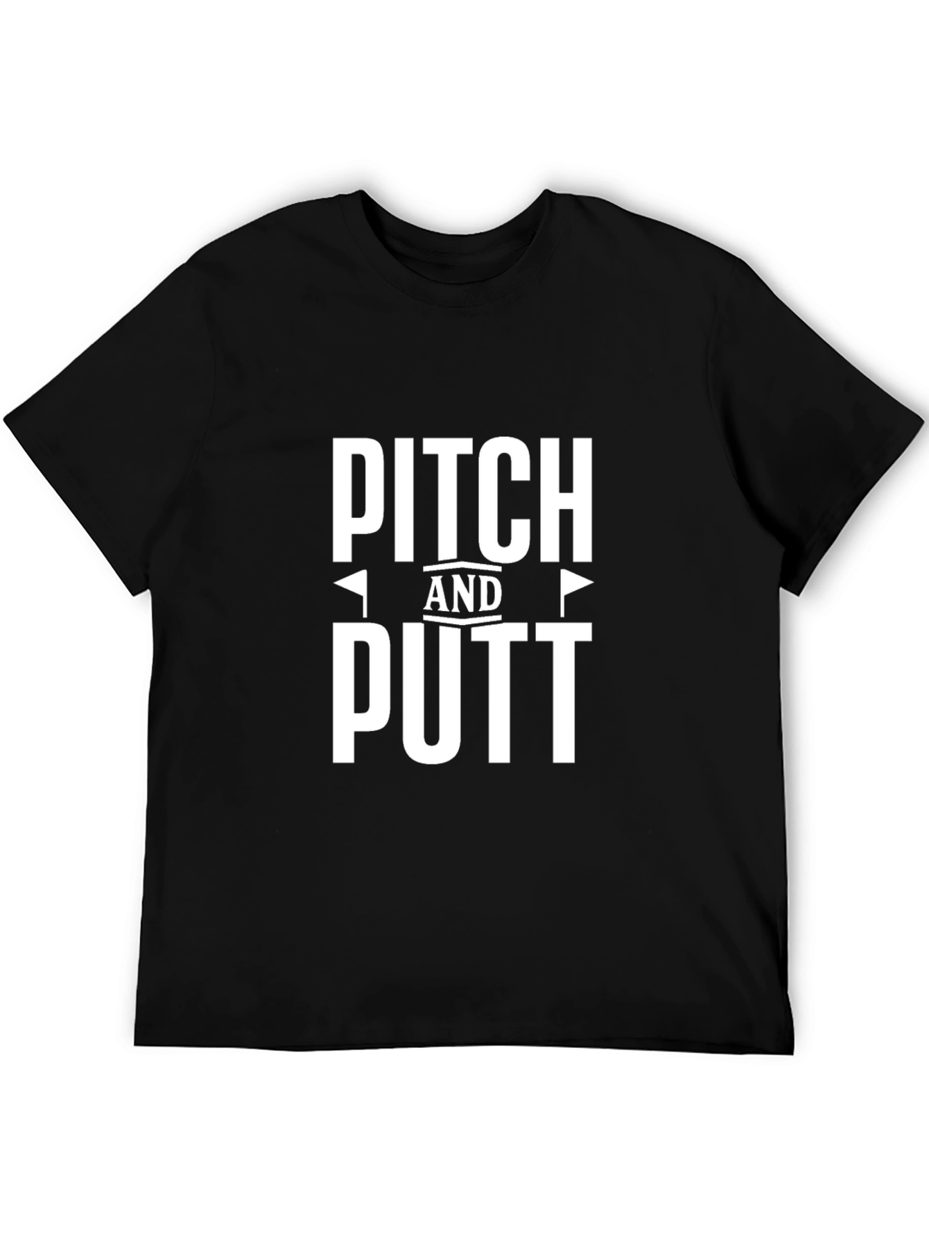 Pitch and Putt Golf Tee - Black Cotton Blend