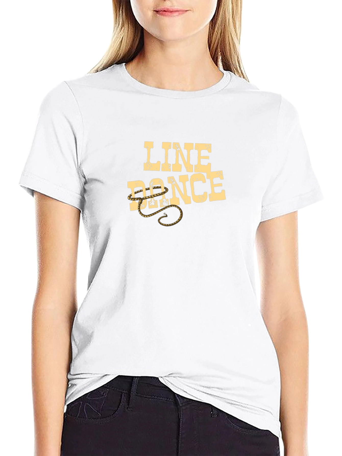 Line Dance Graphic Tee - Western Style T-Shirt