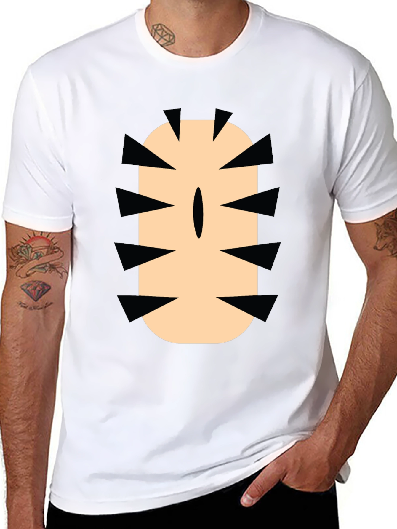 Funny Cartoon Monster Mouth Graphic Tee