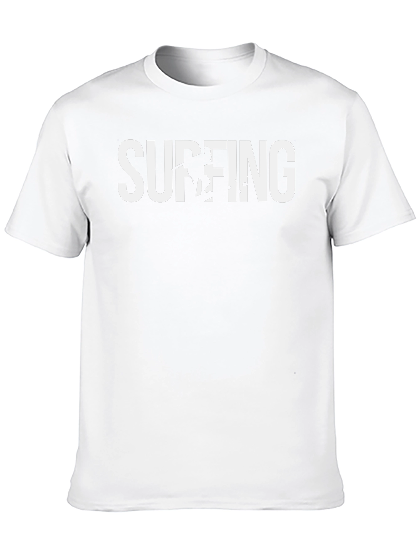 Surfing Graphic Tee - Black Cotton T-Shirt