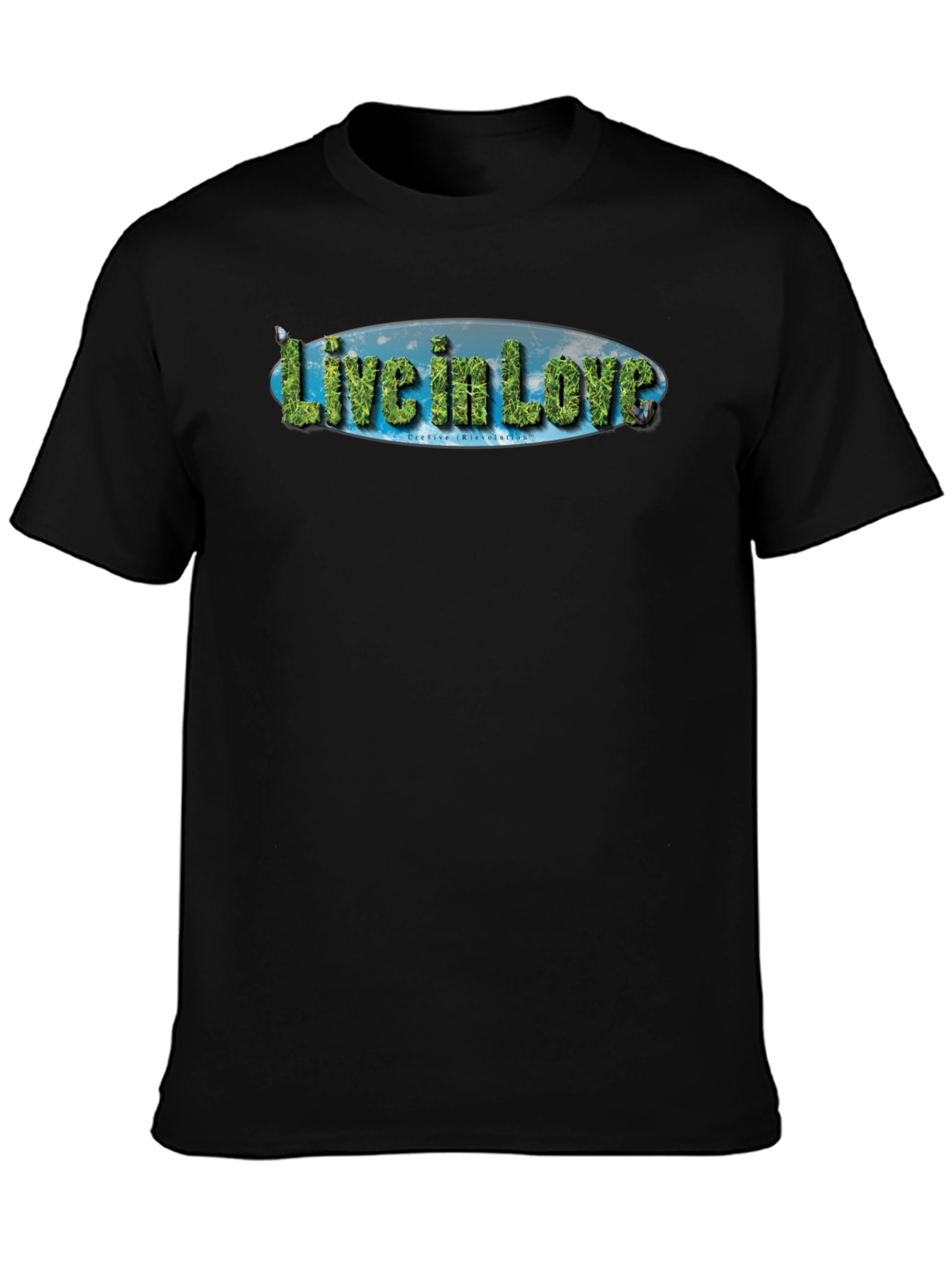 Live in Love Graphic Tee - Black Cotton T-Shirt