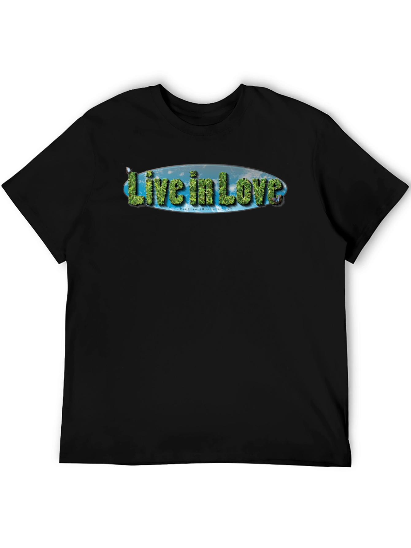 Live in Love Graphic Tee - Black Cotton T-Shirt