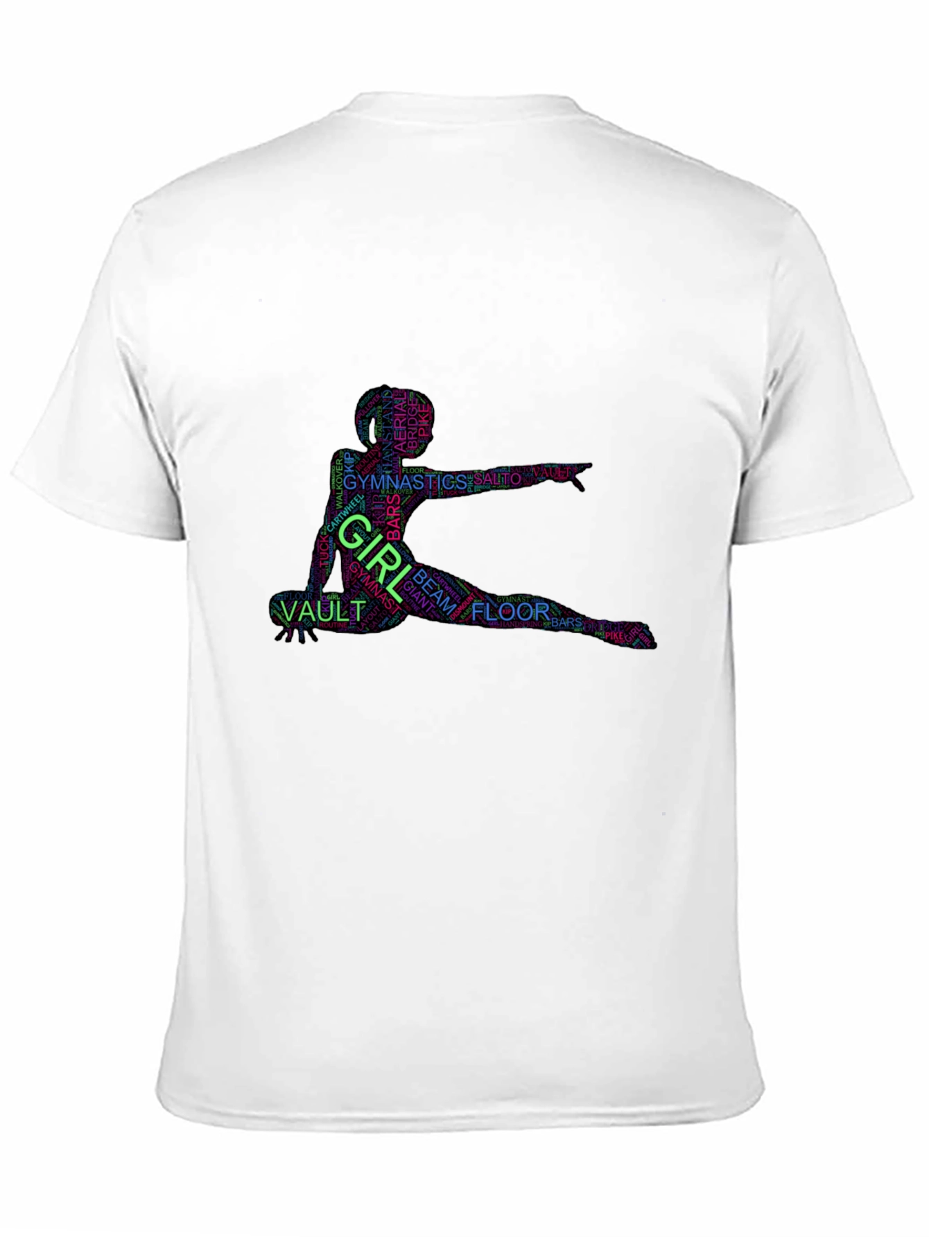 Gymnastics Girl Word Art T-Shirt