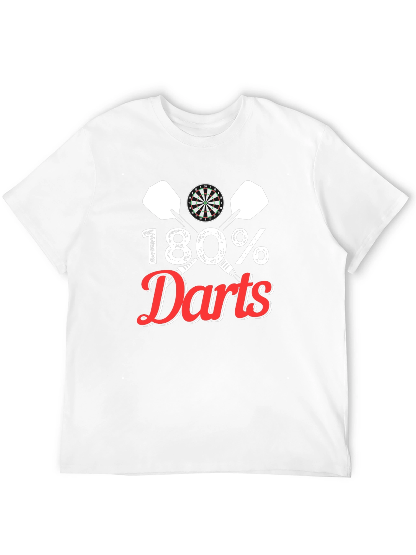 180% Darts Graphic Tee - Dartboard & Dart Design