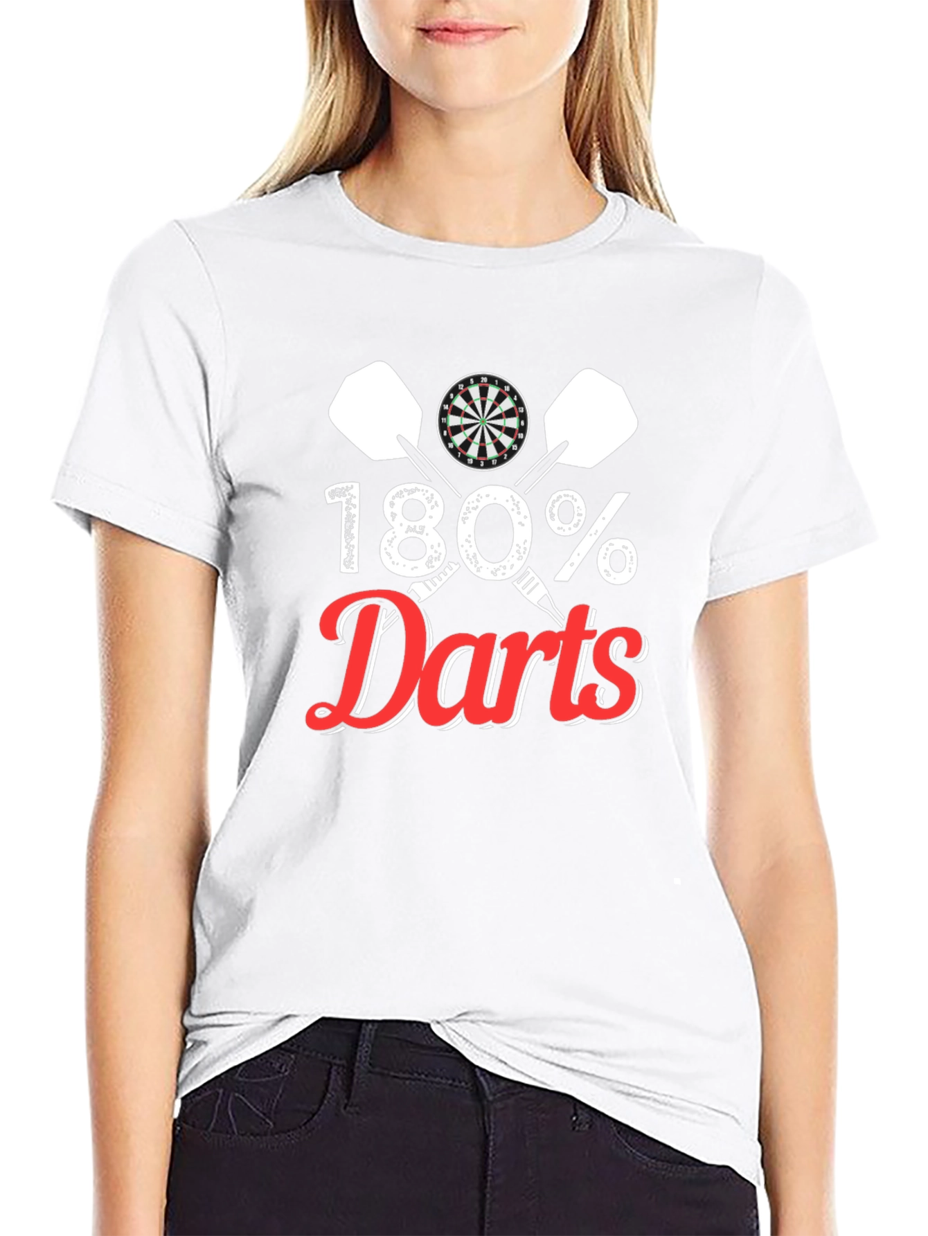 180% Darts Graphic Tee - Dartboard & Dart Design