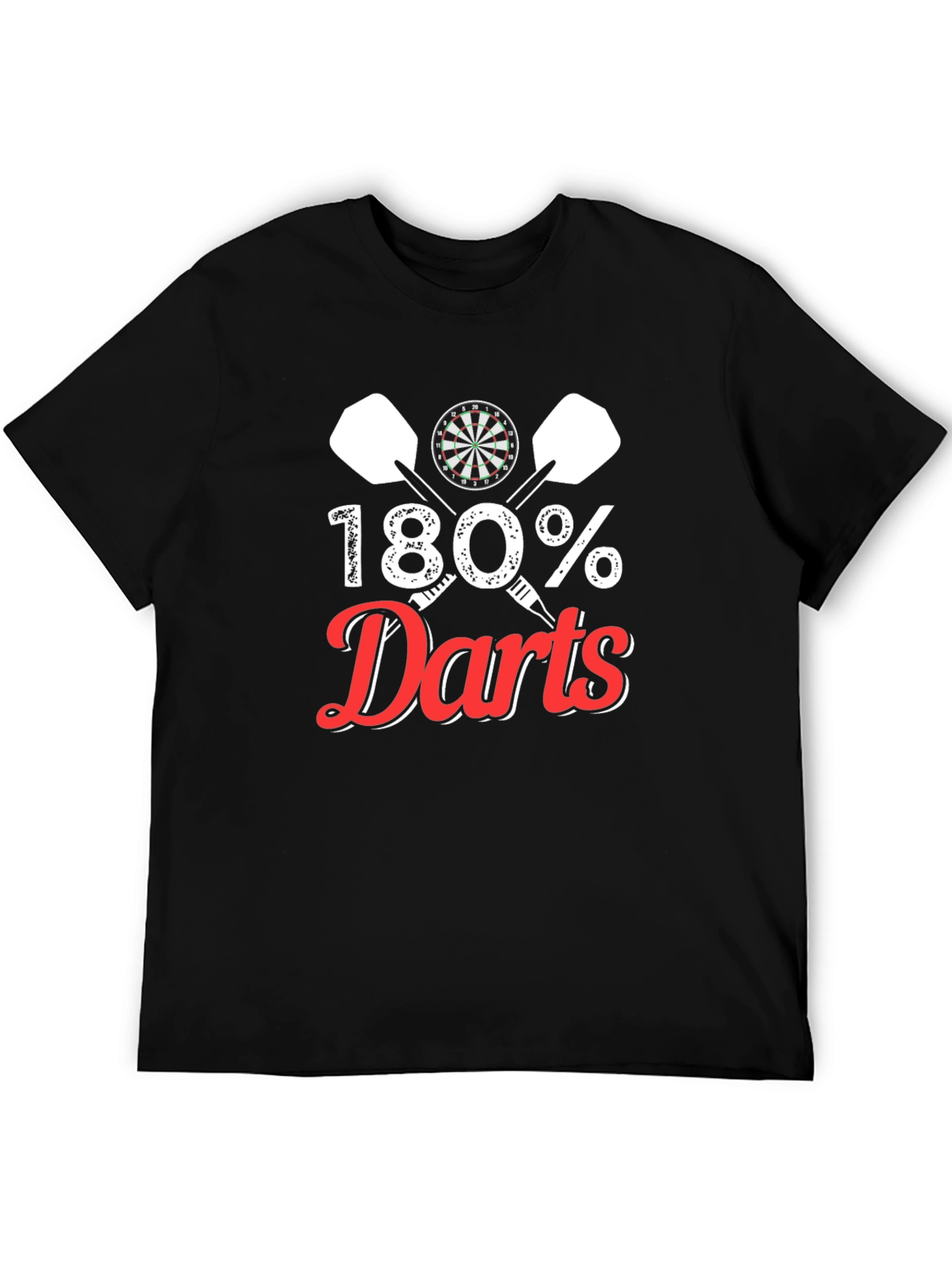 180% Darts Graphic Tee - Dartboard & Dart Design