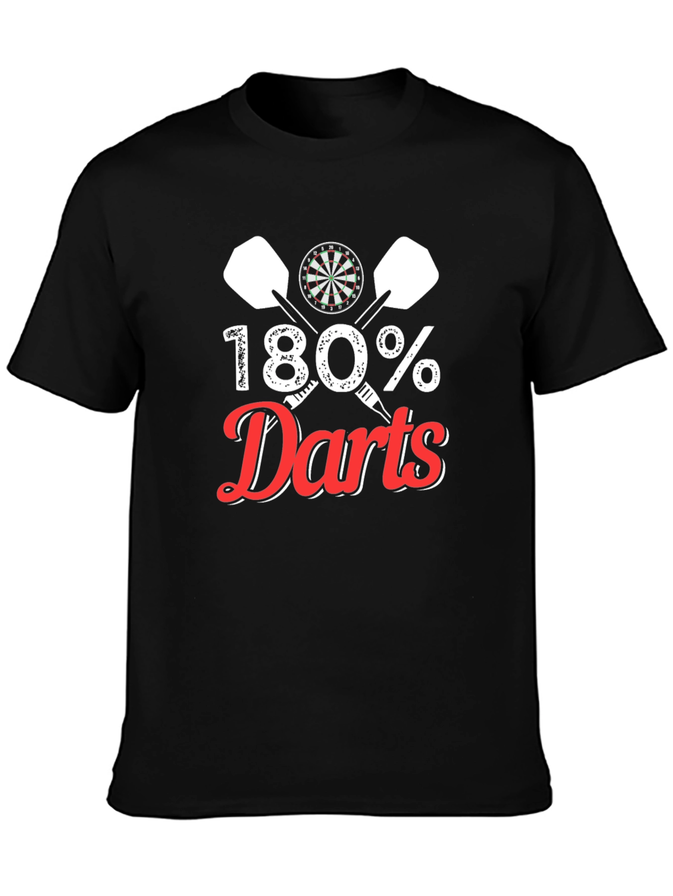 180% Darts Graphic Tee - Dartboard & Dart Design