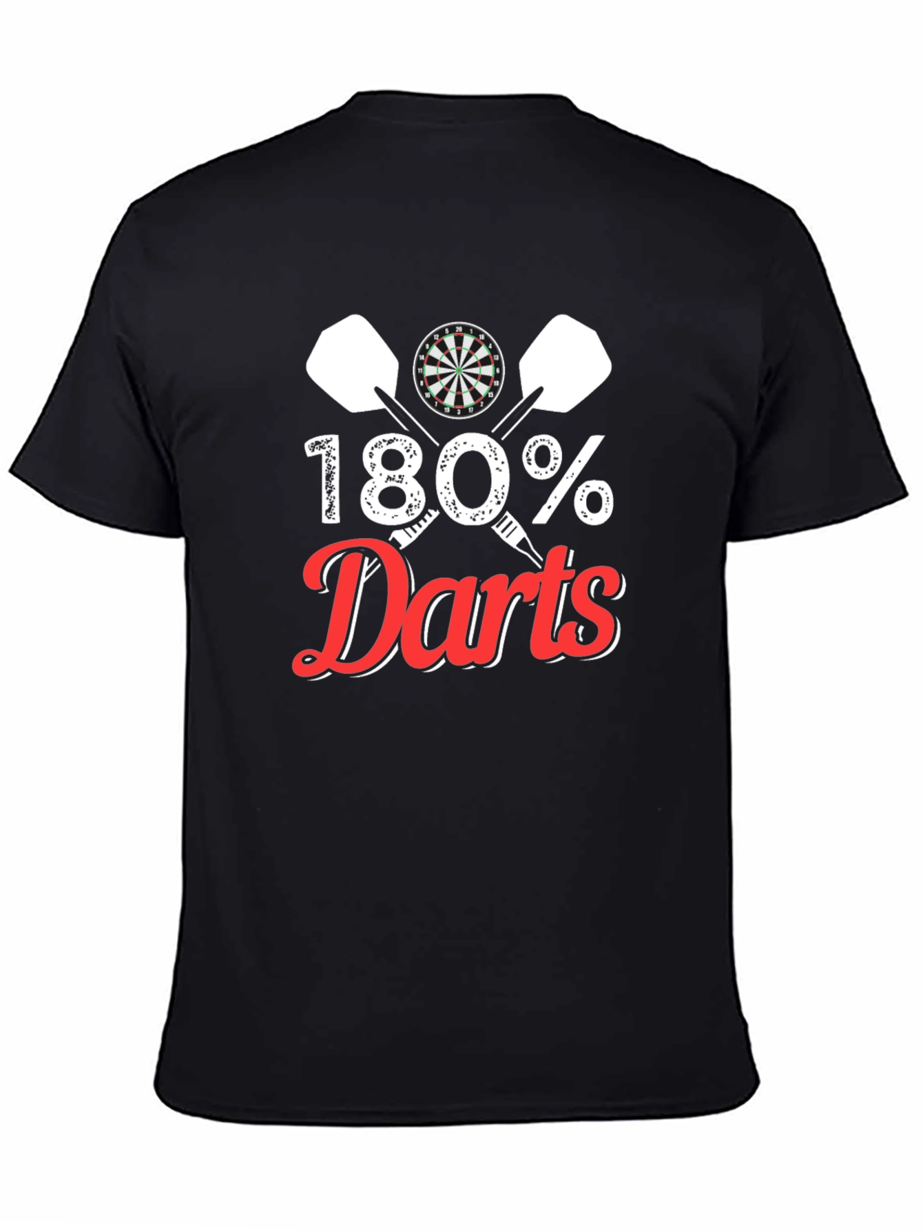 180% Darts Graphic Tee - Dartboard & Dart Design