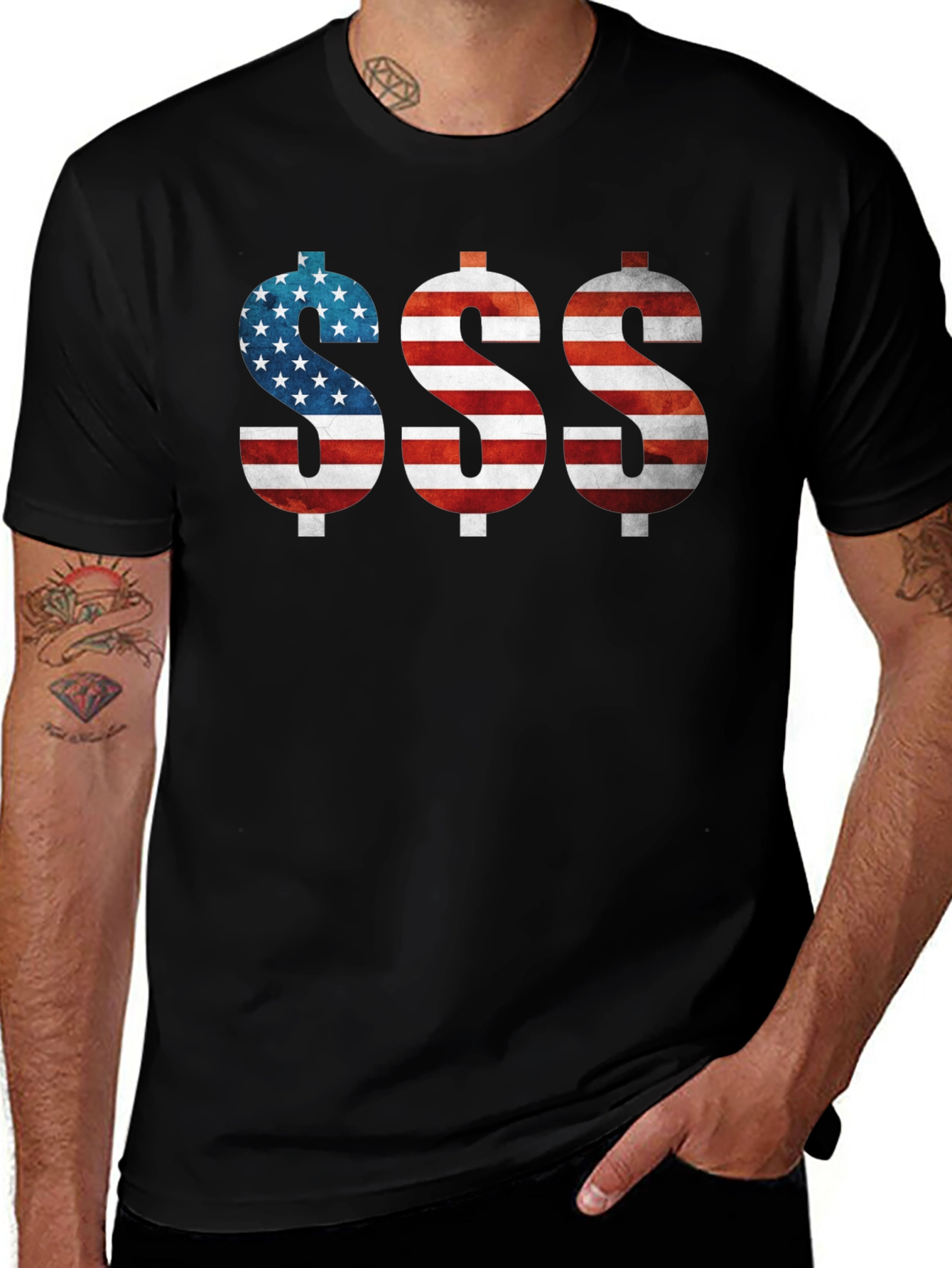 American Flag Dollar Sign T-Shirt - Patriotic Pride