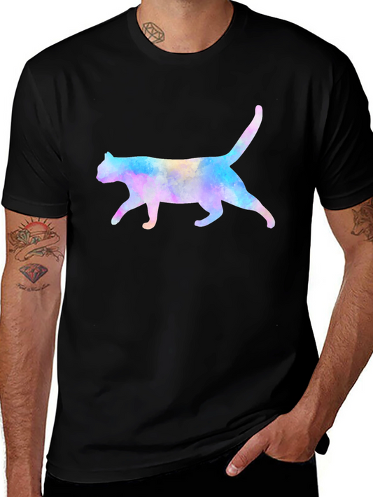 Watercolor Cat T-Shirt - Stylish Graphic Tee