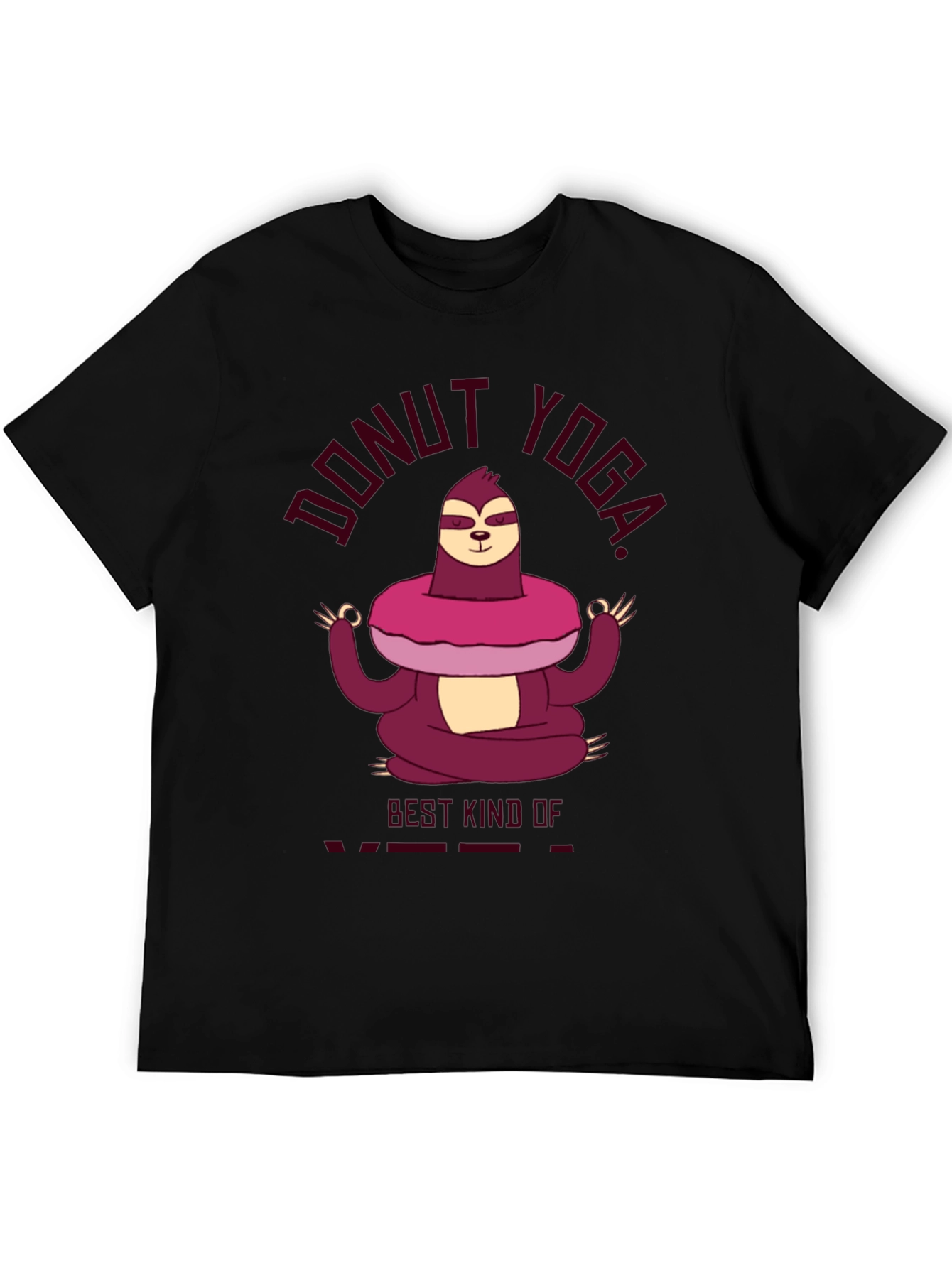Donut Yoga T-Shirt - Sloth Meditating in a Donut