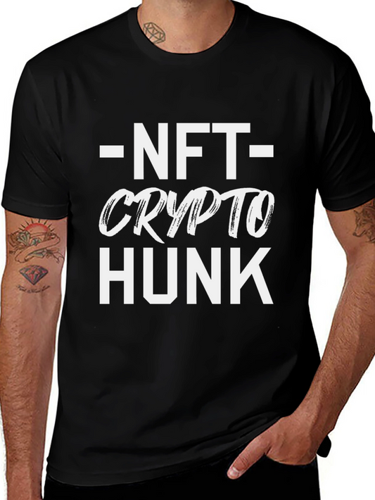 NFT Crypto Hunk Black Graphic Tee