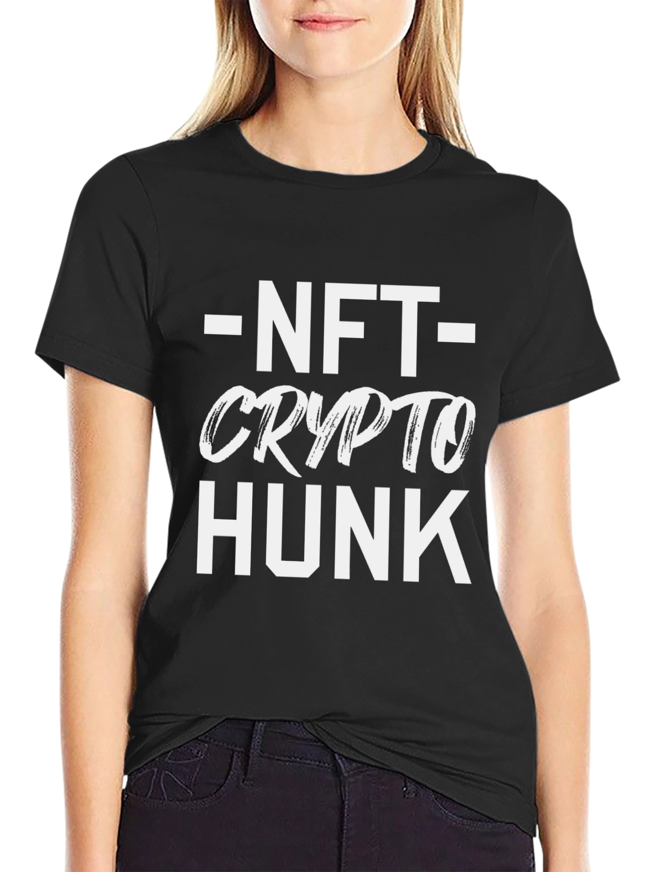NFT Crypto Hunk Black Graphic Tee
