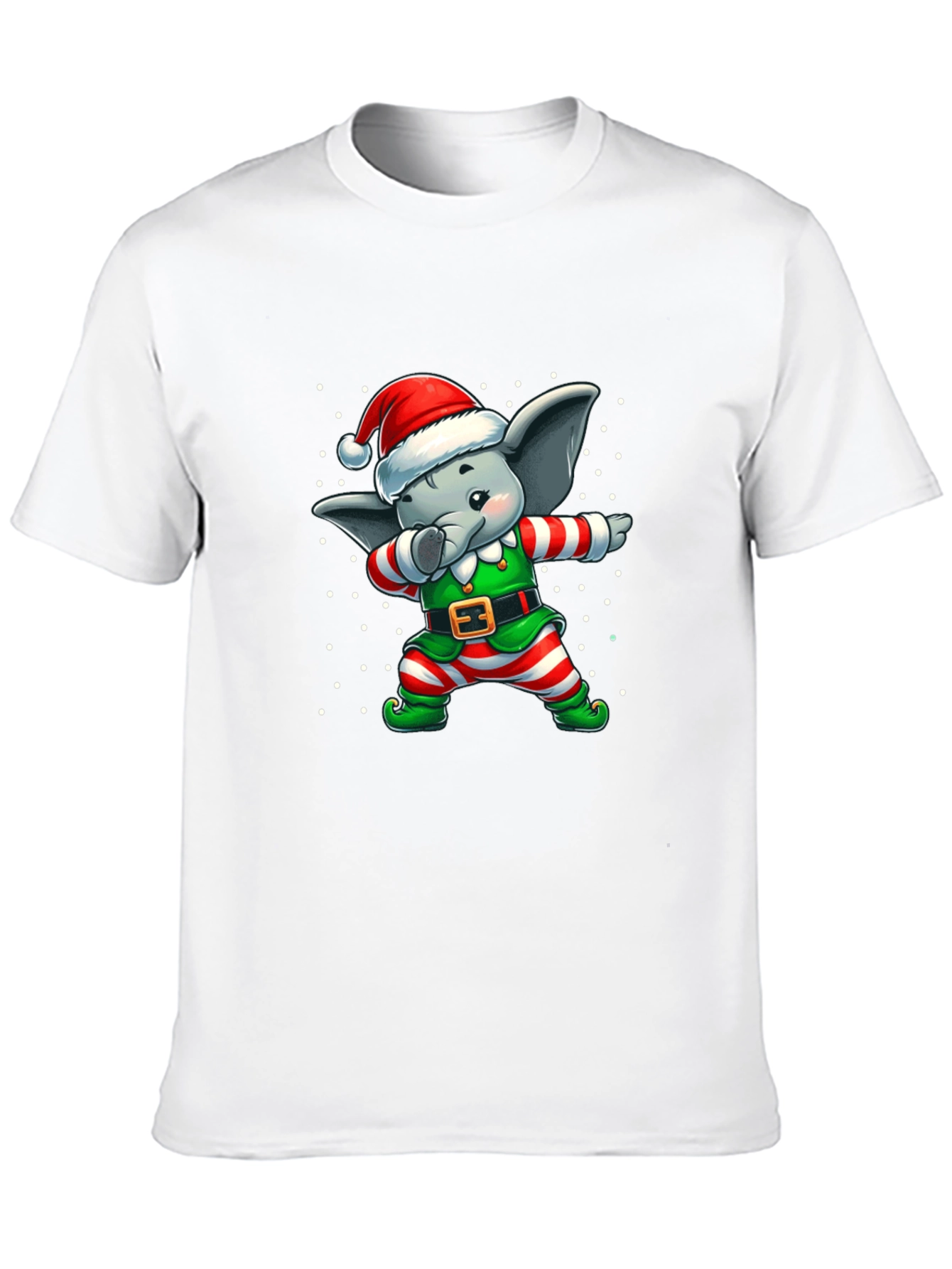 Christmas Elephant Dabbing T-Shirt