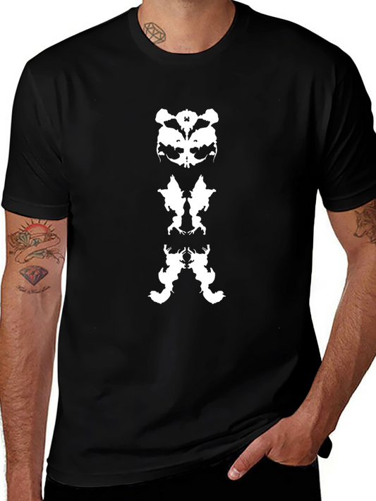 Rorschach Inkblot Graphic Tee - Black Cotton Blend