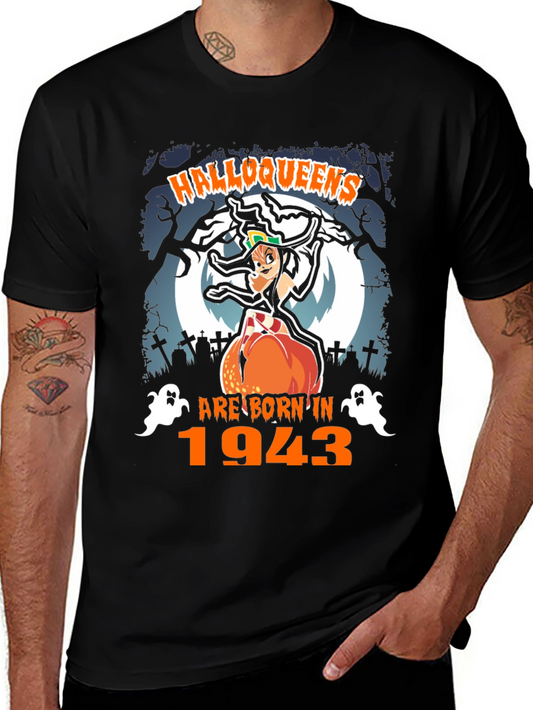 Halloweens Born in 1943 Graphic Tee