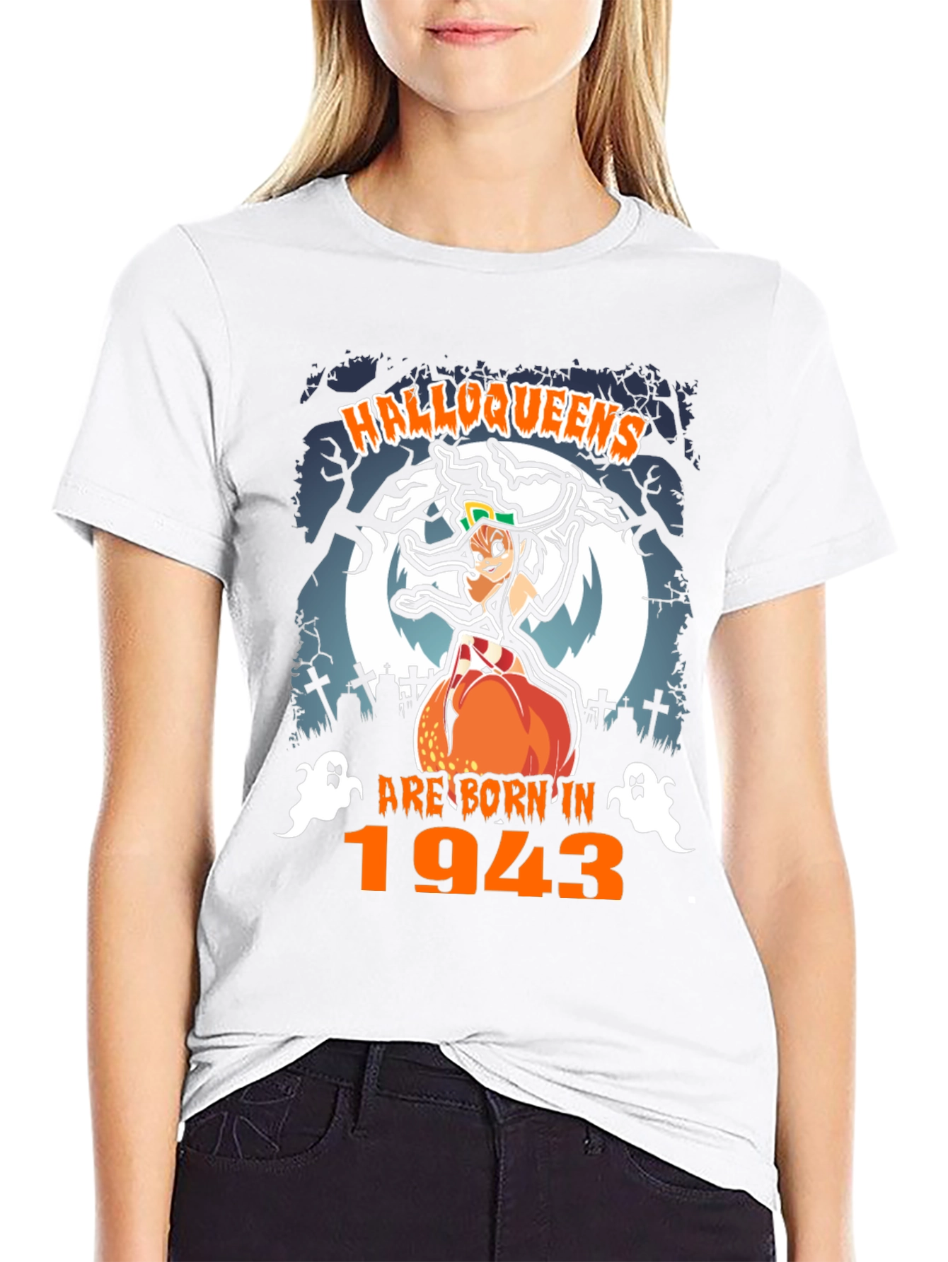 Halloweens Born in 1943 Graphic Tee