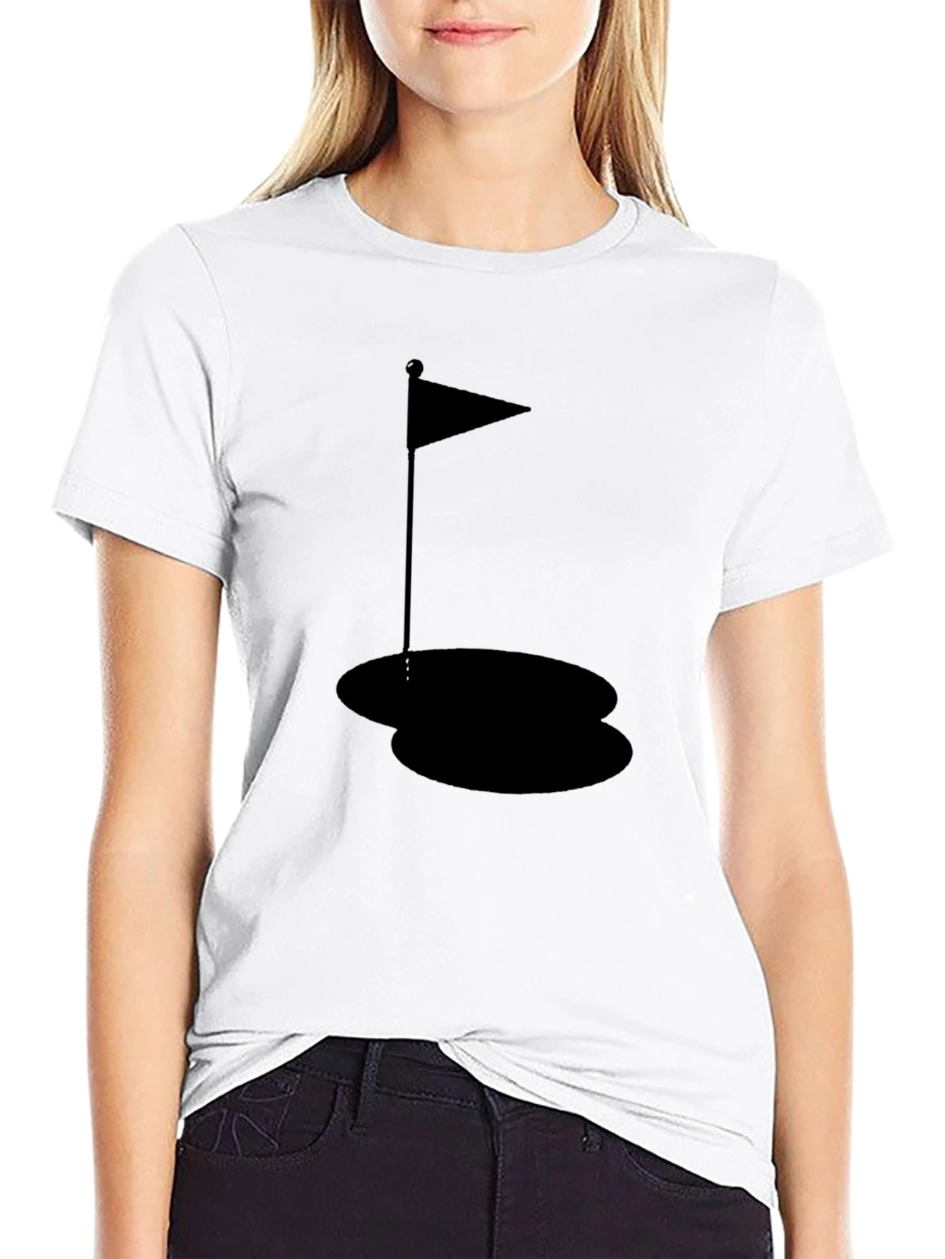Golf Hole Black T-Shirt