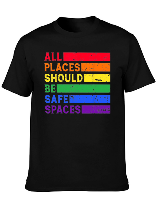 Rainbow All Places Should Be Safe Spaces T-Shirt