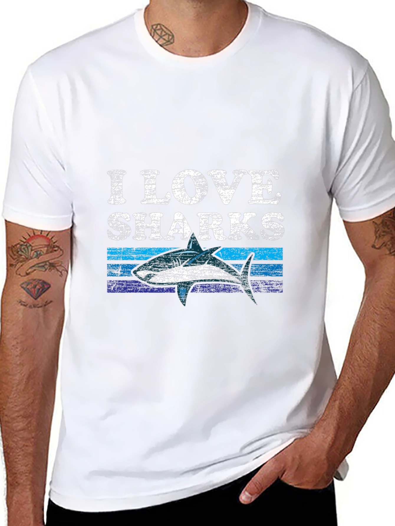 I Love Sharks Graphic Tee