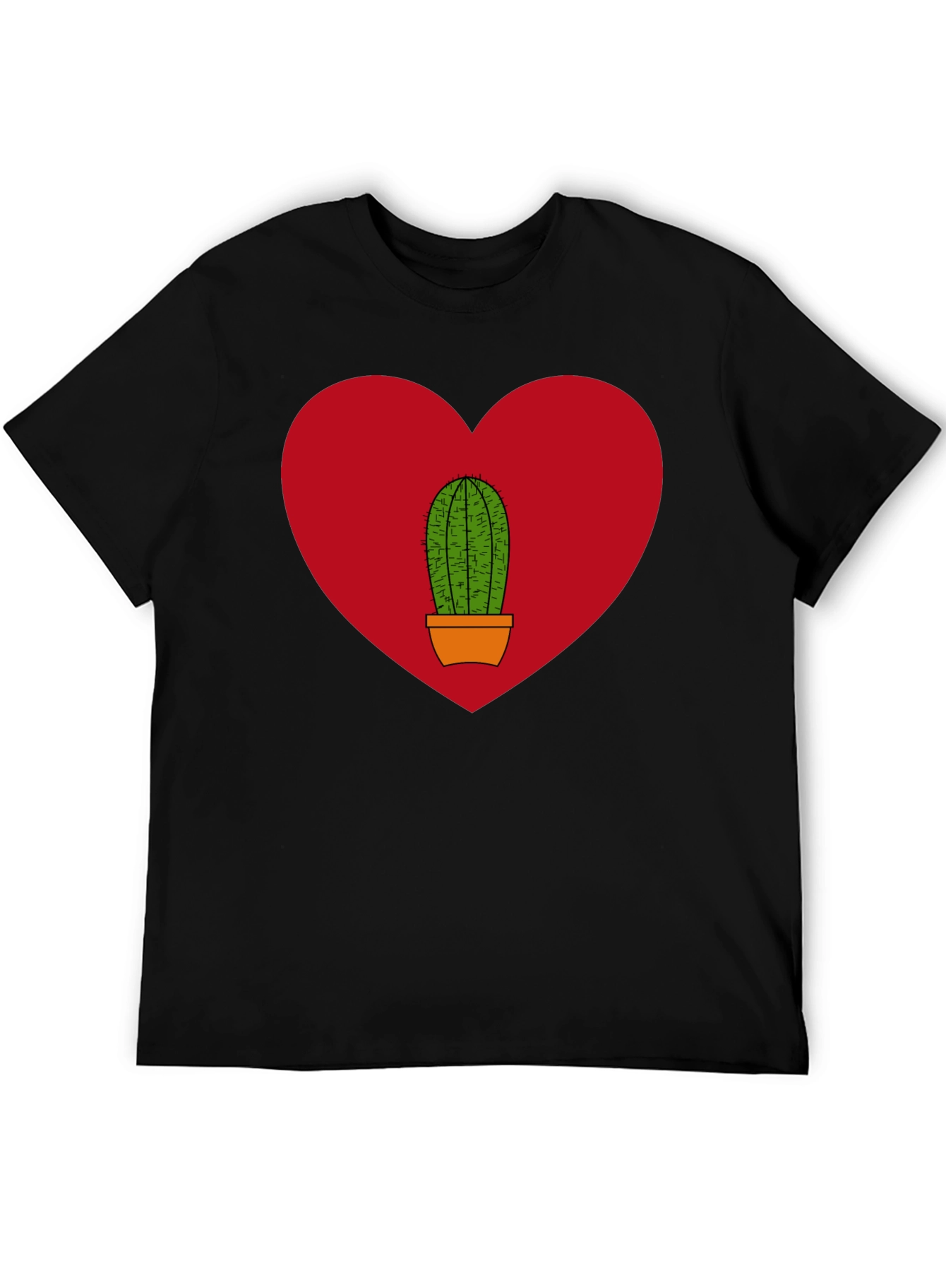 Cactus Heart Graphic Tee - Black